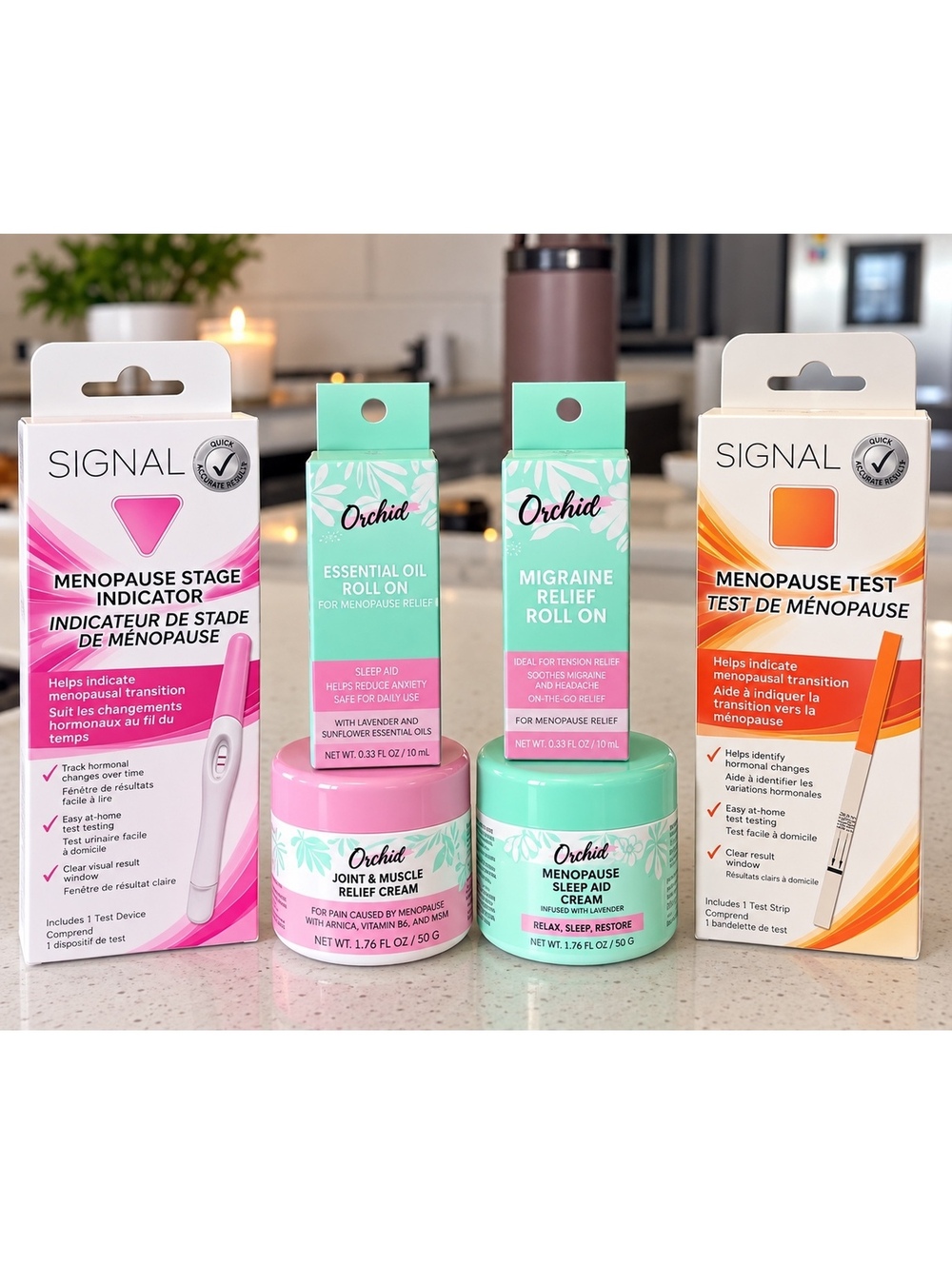 Menopause Wellness Bundle Signal Tests + Orchid Relief Creams & Roll-Ons NEW